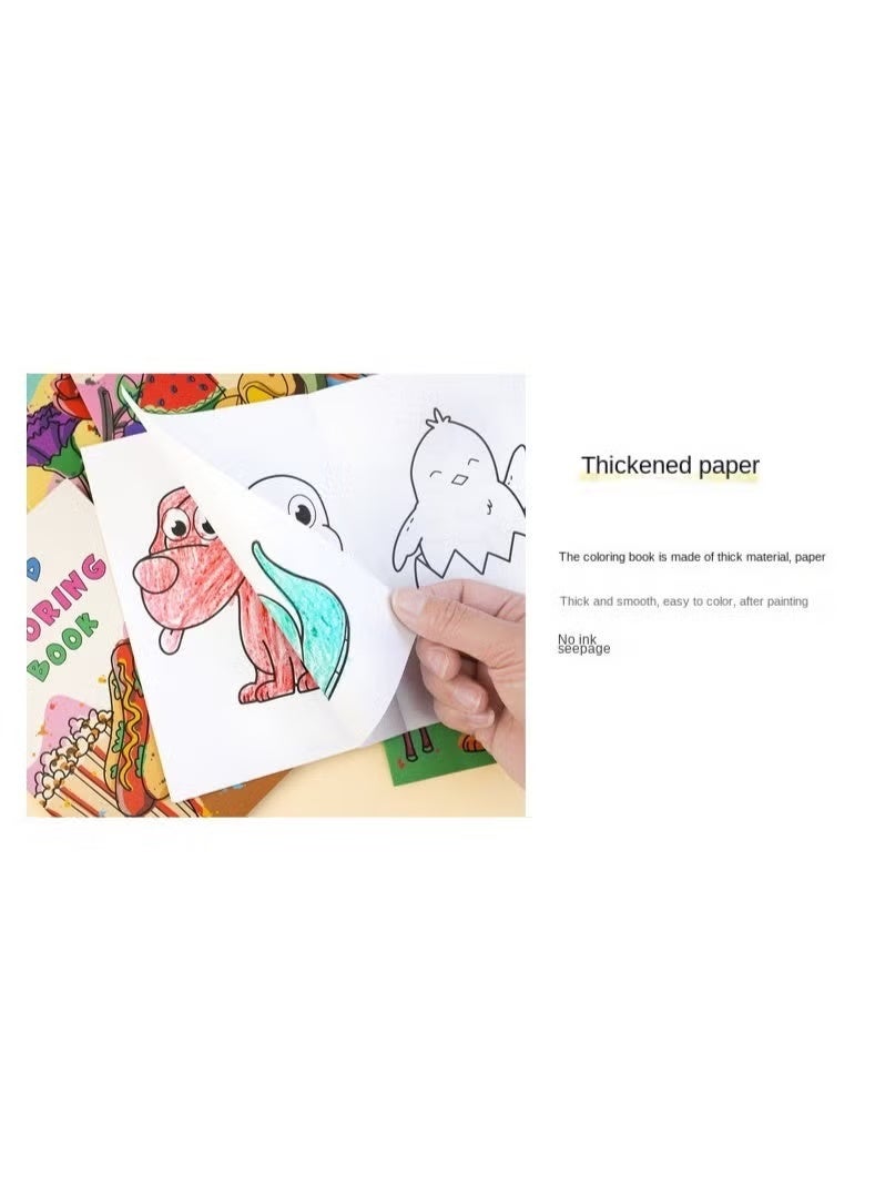 ColaBear Cute & Cozy Coloring Book Gift Set – Kids Coloring Book / Color Drawing Pad, 8 Mini Books (12 Pages Each) with 4 Crayons, Stress Relief & Early Learning Coloring Set for Children Ages 3–8 - Image 5